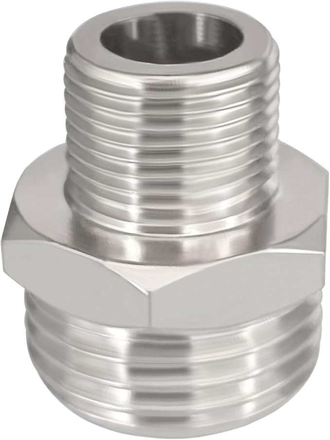 G 1/2 male x 3/8 Male Compression Reducer Faucet Adapter 4PCS | Nickel Plated - Image 7