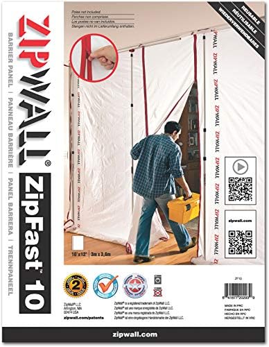 ZipWall ZF10 ZipFast Reusable Barrier Panel - Image 2