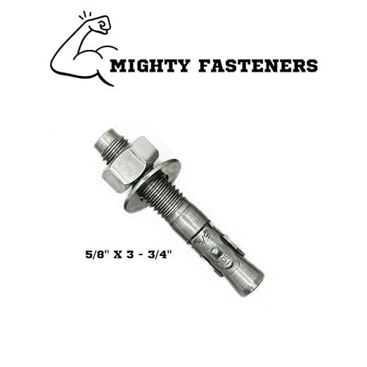 Mighty Fasteners Wedge Anchors – Heavy-Duty 304 Stainless Steel Expansion Bolts - Image 3