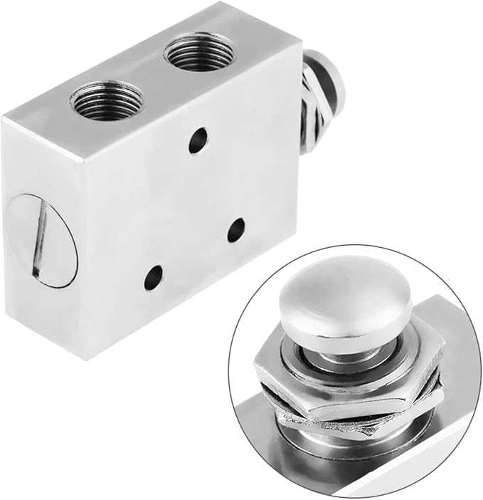 Pneumatic Toggle Valve 2 Position 3 Way TAC2 41P Air Control ON/OFF Knob Valve - Image 3