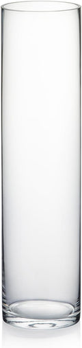 WGVI Quality Thick Weighted Clear Cylinder Glass Vases, Skinny Bud Vase Narrow by WGVInternational-OpusGlassware