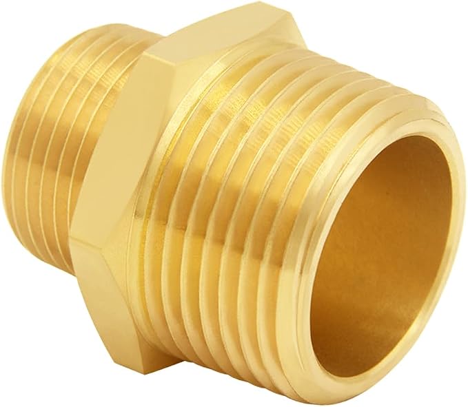 Uenede Brass 3/4" NPT Male to 1" NPT Male Reducer Adapter - Image 4