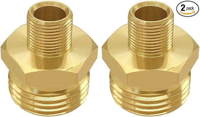 Joywayus 2PCS 3/4 GHT Male to 3/8 Compression Male Thread Adapter Pipe Fitting by Joywayus