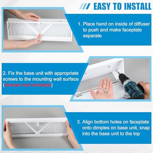 Yaocom 2 Pack Baseboard Register Vent 15 Inch Air Vent Covers - Image 4