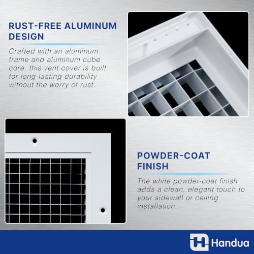 Fits 14x24 and 24x14 Duct Opening | Aluminum Eggcrate Return Air Grille | Low - Image 3