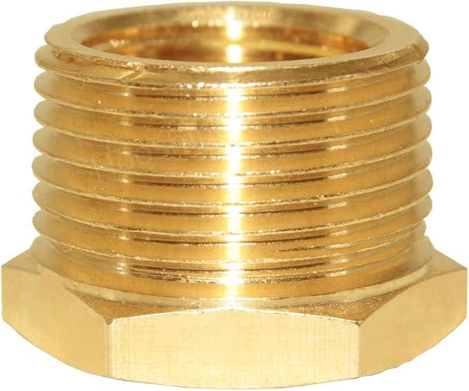 Hooshing 6PCS Brass Reducer Hex Bushing 3/4" NPT Male x 1/2" NPT Female | Heavy - Image 4