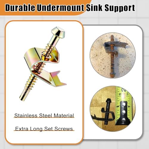 14 Pack Undermount Sink Clips, Countertops up to 1-1/2" Thick - Image 4