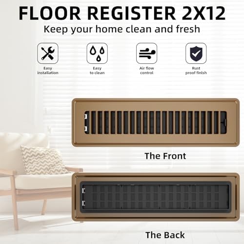 Floor Register 2x12, 4 Pack Floor Vent Covers - Image 4