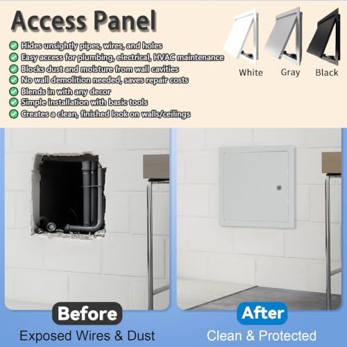 Black Aluminum Access Door 6x14in Concealed Inspection Panel - Image 5