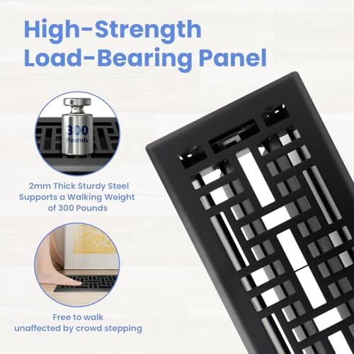 Howeall 4x10 Inches Heavy Duty Walkable Floor Register Easy Adjust Air Supply - Image 2