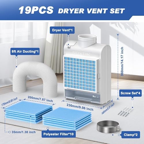 3-in-1 Indoor Dryer Vent Kit, 2026 Upgraded, Stainless Steel Screen Filter and - Image 4