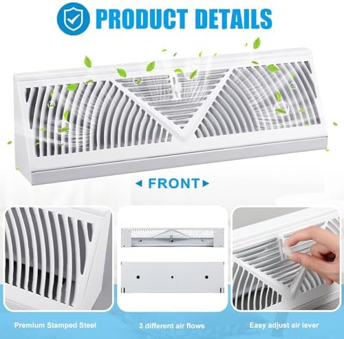 Yaocom 2 Pack Baseboard Register Vent 15 Inch Air Vent Covers - Image 3