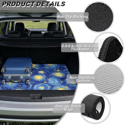 Blue Swirl Starry Universal Car Trunk Mat, Waterproof Cargo Liner - Image 6