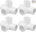 4Pack 1-1/2IN 4-Way PVC Pipe Fittings SCH40 Furniture Grade 1.50”PVC Elbow by Lswteiz