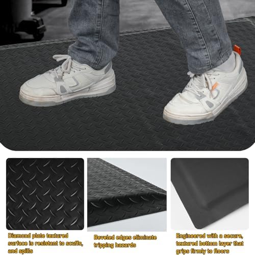 Nisorpa Anti Fatigue Mats Industrial 2' x 3' Ergonomic Standing Mat 15/16" - Image 4