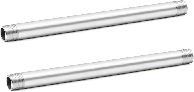 ChillWaves 304 Stainless Steel Pipe Fitting, Nipple Cast Pipe 1/8" NPT Male x by VisittheCHILLWAVES