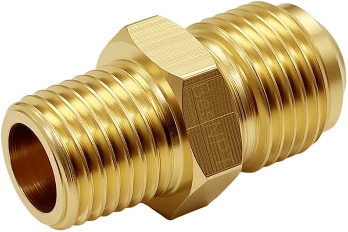 2 Pack Brass 1/4" NPT Male to 3/8" Flare Male Propane Flare Fitting | Propane - Image 4