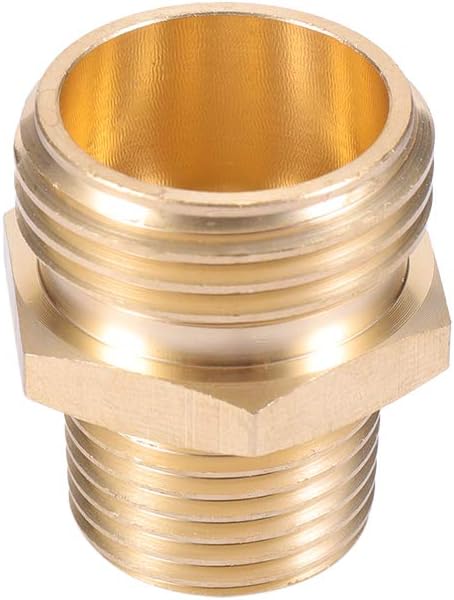 3/4”GHT Male x 1/2”NPT Male Connector, Brass Garden Hose Adapter, Brass Garden - Image 5