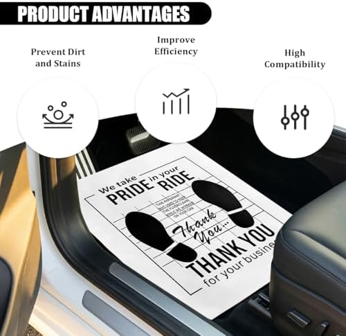 50PCS 16 x 20 Car Paper Floor Mat, Disposable Kraft Paper Vehicle Floor Foot - Image 4