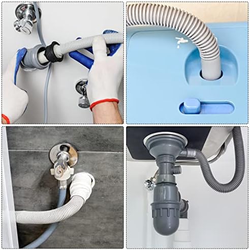 MECCANIXITY Washing Machine Drain Hose Extension Kits 1.97ft Gray - Image 5