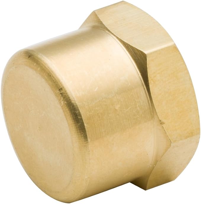 Vis Brass Pipe Fitting, Hex Head Cap, 3/8" NPT Female - Image 4
