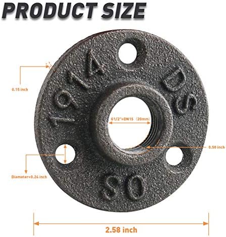 1/2" Floor Flange, Home TZH Malleable iron Pipe Fittings - Image 4