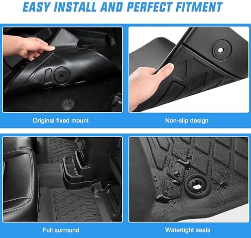 Nilight TPE Floor Mats for Ford Explorer 6 Seats - Image 4