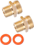 3/4”GHT Male x 1/2”NPT Male Connector, Brass Garden Hose Adapter, Brass Garden by Kbrotech