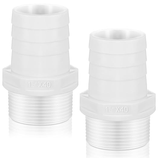 2 Pcs Pool PVC Tube Fitting Barbed Hose Fittings Adapter | Hose Fittings by Innconee