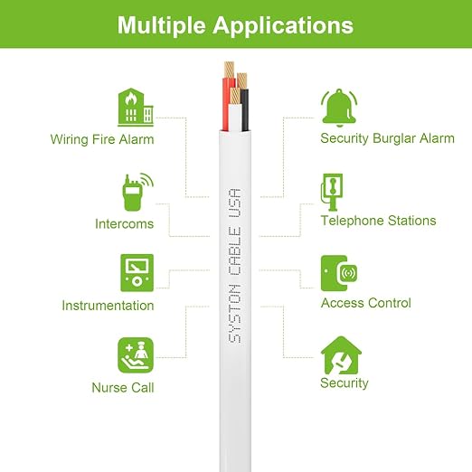 Syston 16/3 Fire Alarm Security Cable, Stranded Copper, Plenum-Rated CL3P - Image 6