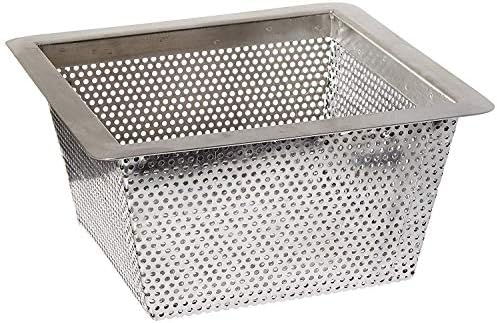 GSW Stainless Steel Floor Sink Drain Basket Strainer 10”W x 10”L x 5”H - Image 4