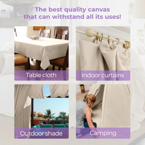 Canvas Drop Cloth for Painting 9x6 feet Pack of 1-8oz Painters Drop Cloths for - Image 4
