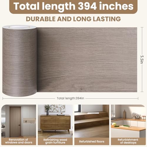 Wood Grain Repair Tape, 5.9 inch X 32ft Self Adhesive Wood Colored Tape - Image 2