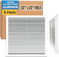 Fits 22x22 Hole | Aluminum Return Air Grille by Handua | Vent Cover Grill by Handua