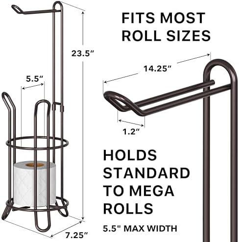 Simple Houseware Bathroom Toilet Paper Storage Holder Stand Shelf - Image 2