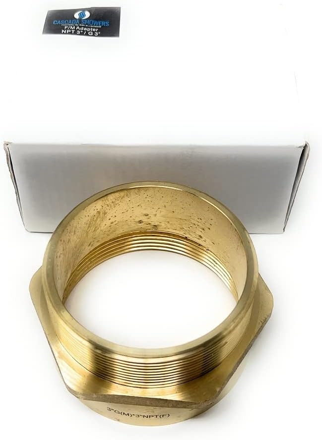 Cascada Lead-Free Brass Adapter, G Thread British BSPP Male to NPT Female) - Image 2