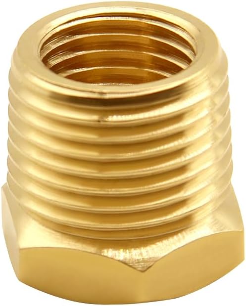 Uenede Brass 3/8" NPT Male to 1/4" NPT Female Reducer Bushing - Image 4