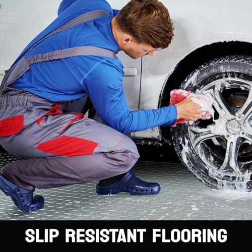 Bonnlo 5x10 FT Garage Floor Mat, Thickened Diamond Plate Garage Floor Covering - Image 6