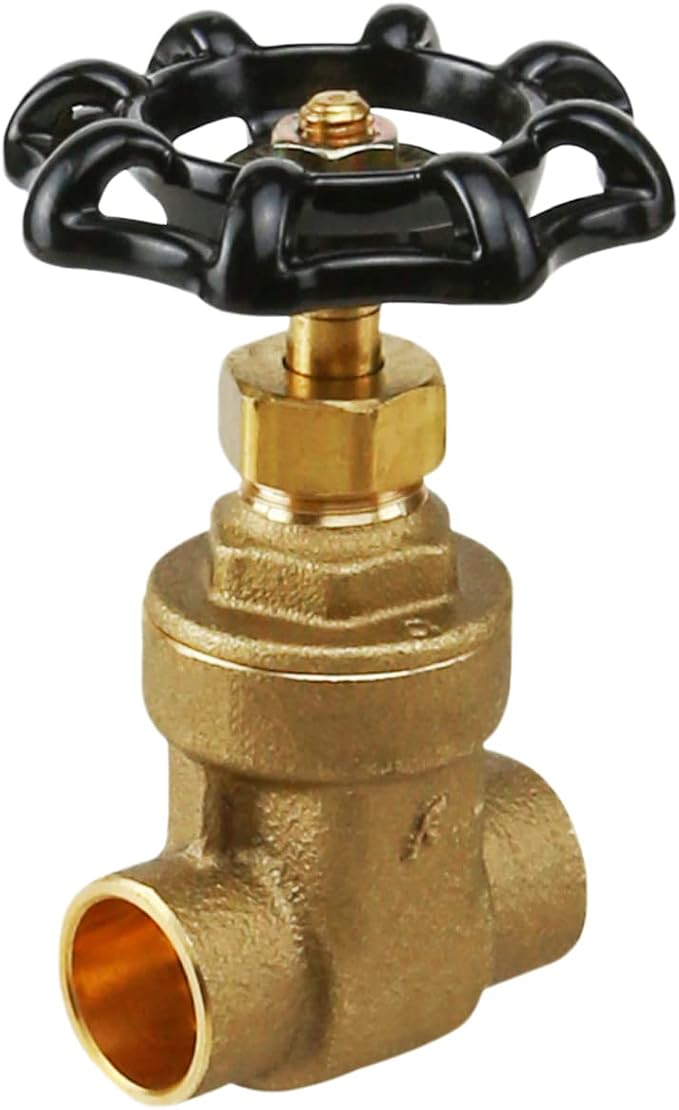 Midline Valve 427D334 Gate Valve, 1-1/2 in. Sweat Connection, Cast Brass by MidlineValve
