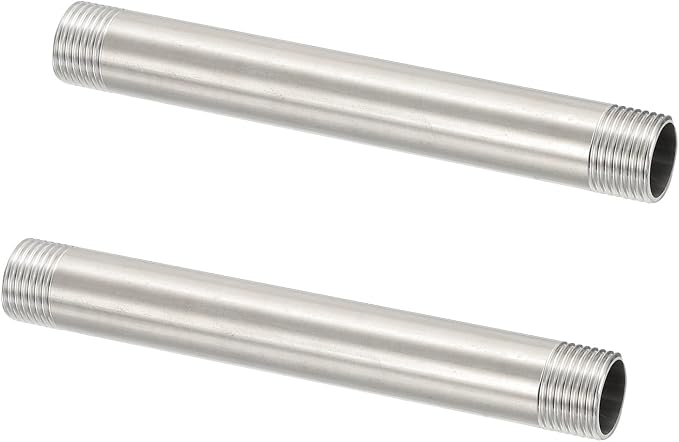 PATIKIL 304 Stainless Steel Pipe Fitting, 2 Pack 1/2" BSP Male x 1/2" BSP Male by PATIKIL