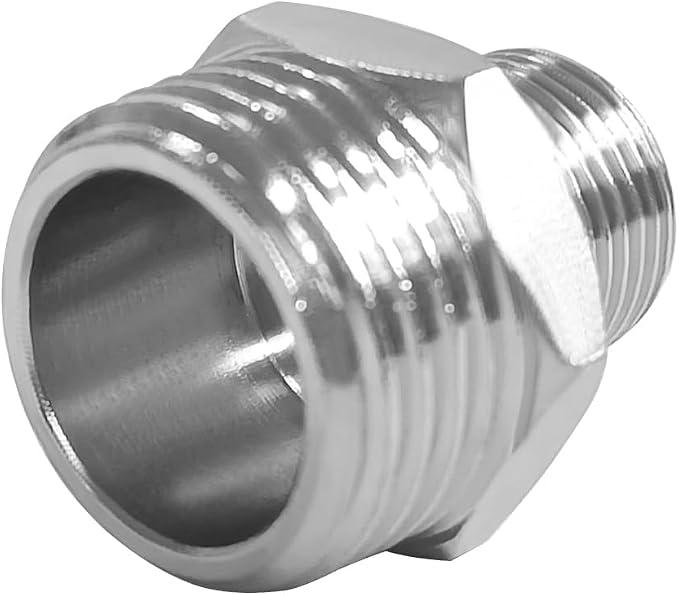 Joywayus 1/2 G Male to 3/8 Compression Male Thread Pipe Fitting, Nickel Plated - Image 5