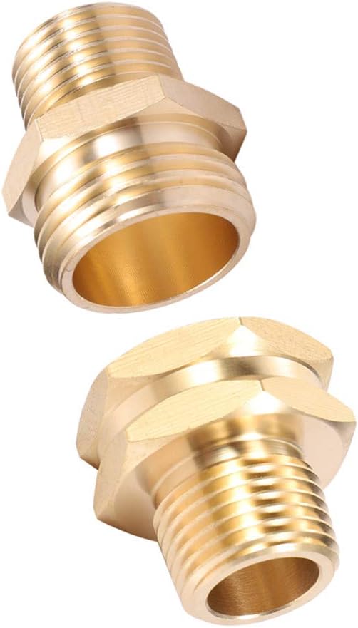 Garden Hose Adapter, 3/4"GHT Male x 1/2" NPT Male Connector by ZKZX