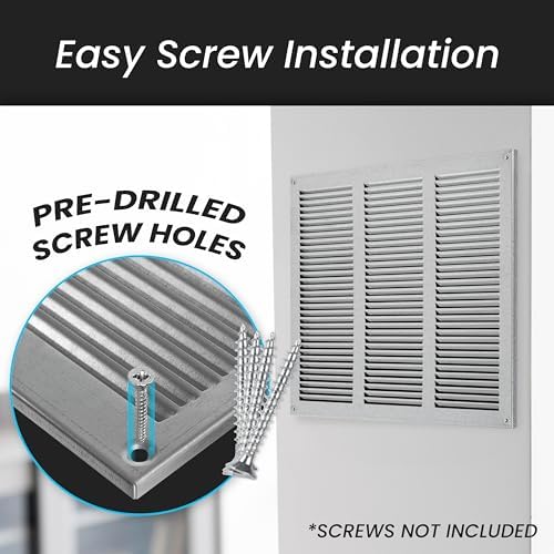 Repa Market Air Vent Cover 16x6 Inch Galvanized Steel Louvered Grill Cover - Image 5