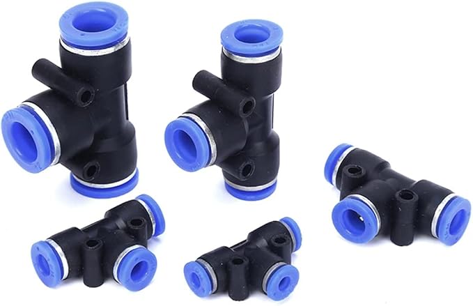 5/32" OD Push to Connect Tee Fitting 3 Way T Shape Quick Push Lock Adapter - Image 4