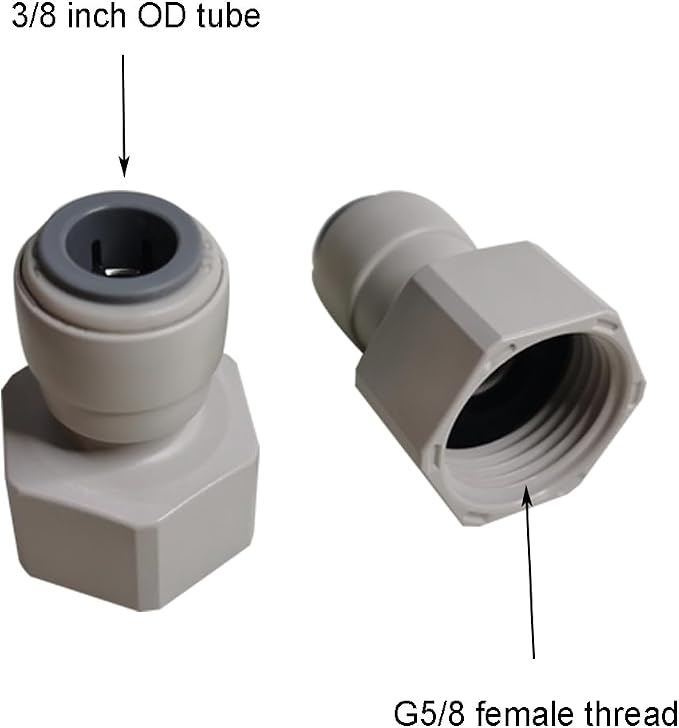 YZM Push-to-Connect Female Thread Adapter, Double O-Ring Seal, 3/8" Tube OD x - Image 2