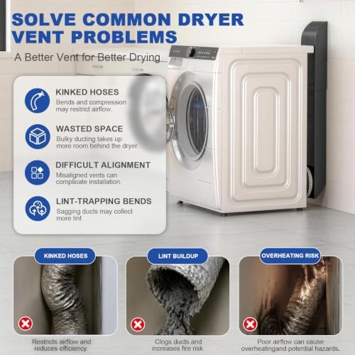 4" Periscope Dryer Vent, Upgraded 29-45" Slim Offset Adjustable Duct, Stainless - Image 3