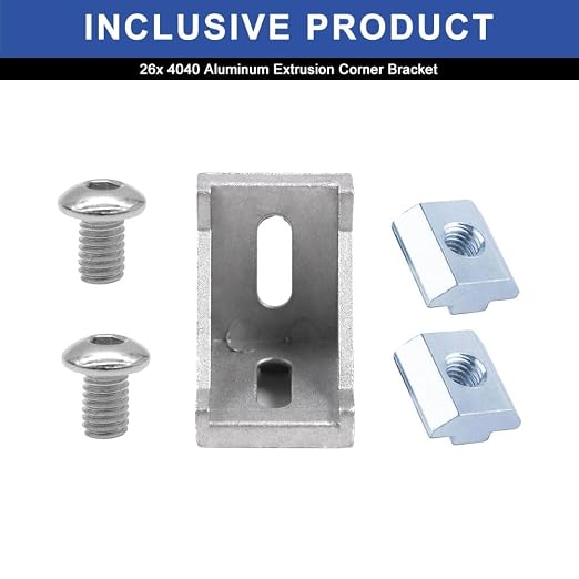 24pcs 4040 Aluminum Extrusion Corner Bracket Silver - Image 4
