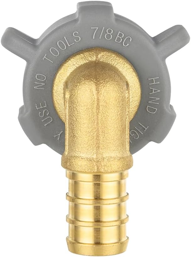 EFIELD 1/2 Inch Pex X 7/8 Inch Toilet Ballcock Swivel Elbow Adapter, Brass - Image 4