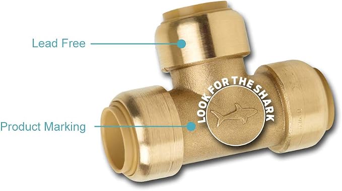 SharkBite Shower and Tub Connection Kit, Push to Connect Brass Plumbing Fittings - Image 5