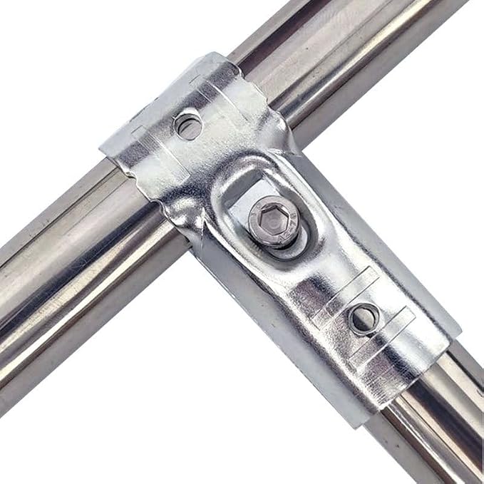 6 Pcs T Clamps Pipe Connector, End Rail T Clamp, Metal Clamp Fittings, - Image 6